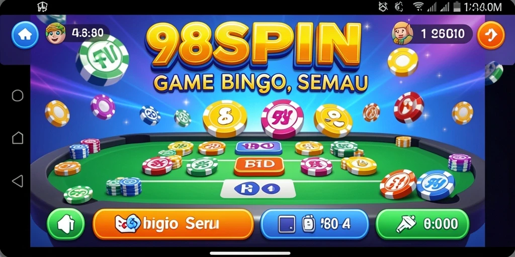Screenshot 98SPIN menampilkan gameplay Bingo yang seru dan interaktif.