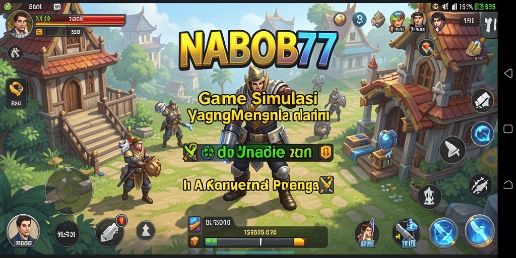 Tampilan gameplay utama NABOB77 dalam dunia simulasi yang menakjubkan.