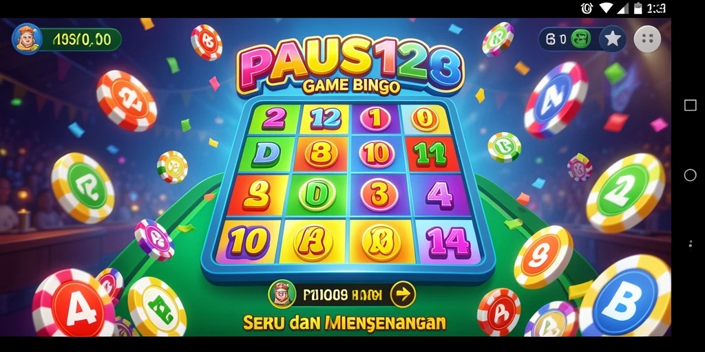 Screenshot gameplay Bingo PAUS123 dengan desain menarik dan interaktif.