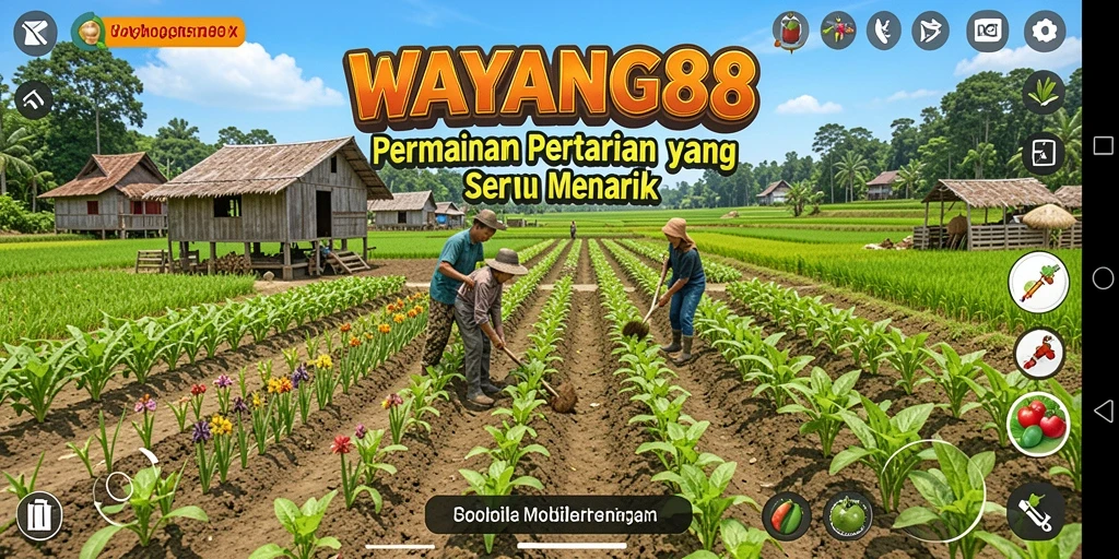 Tampilan screenshot WAYANG88 yang menampilkan gameplay pertanian yang seru.